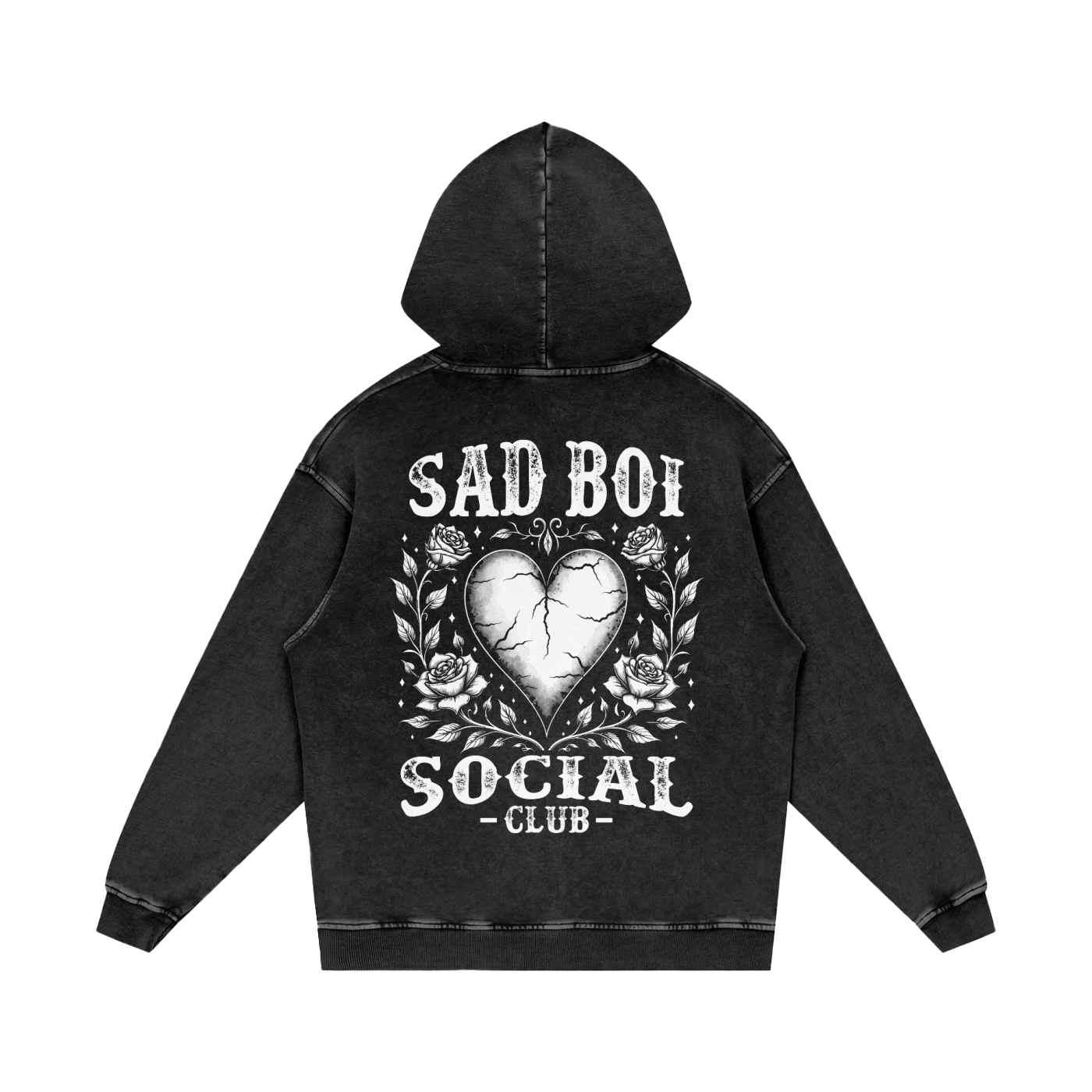 CRACKED HEART - OVERSIZED HOODIE