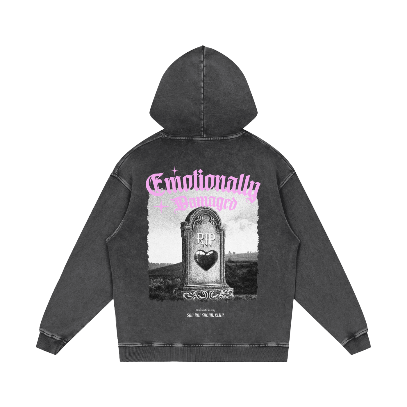 EMOTIONALLY DAMAGED (TOMBSTONE) - HOODIE