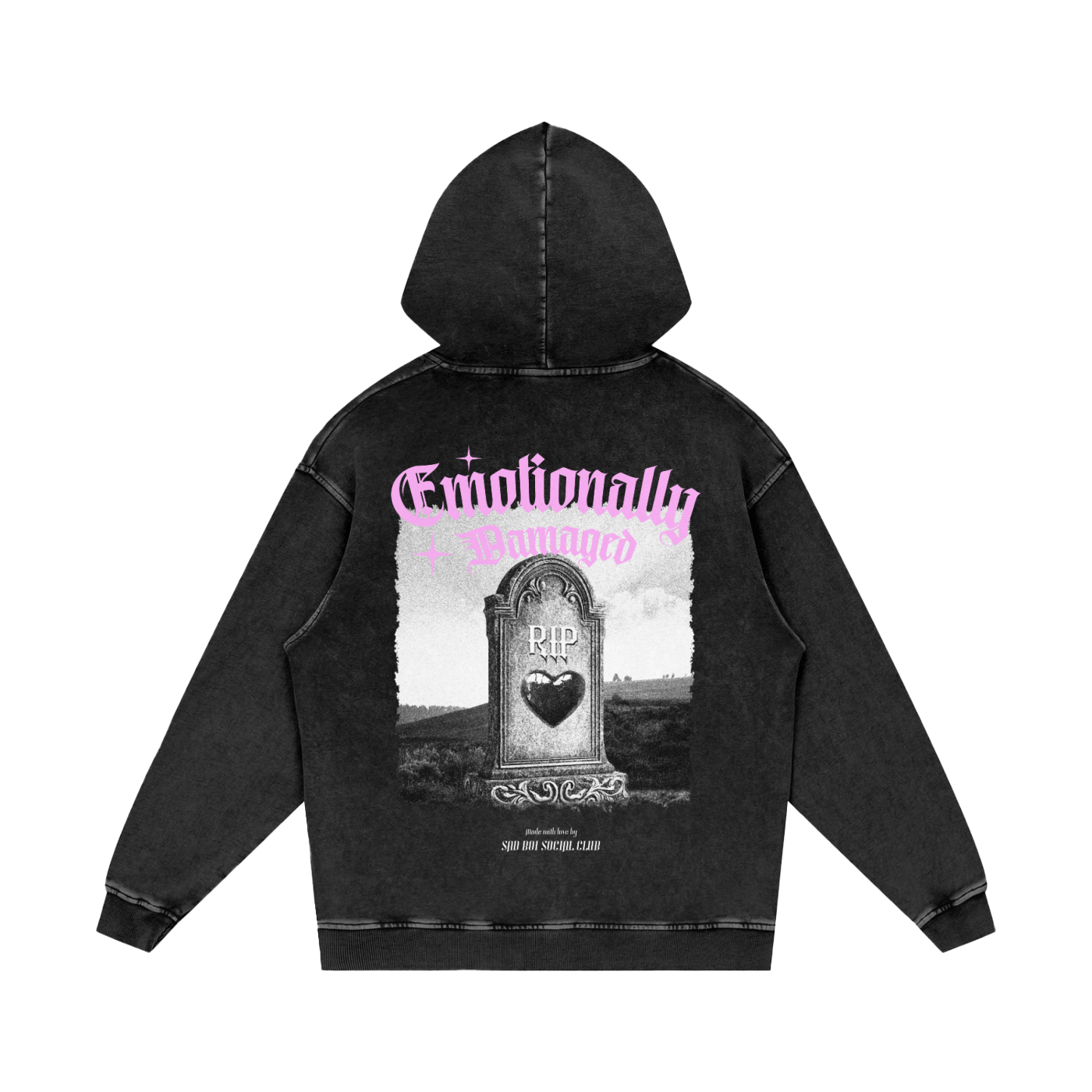 EMOTIONALLY DAMAGED (TOMBSTONE) - HOODIE
