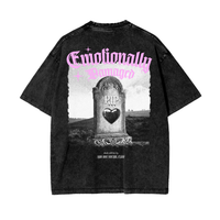 EMOTIONALLY DAMAGED (TOMBSTONE) - OVERSIZED TEE